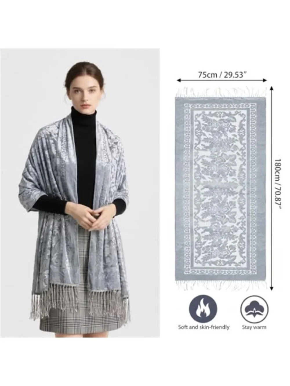 Lace Shawl Velvet Scarfs Shawls and Wraps for Evening Dresses Wedding Shawl